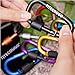 TITECOUGO Ten Colors Aluminum Alloy D-Ring High Strength Carabiner Key Chain Clip Hook for Camping Hiking Outdoor (Not for Climbing)