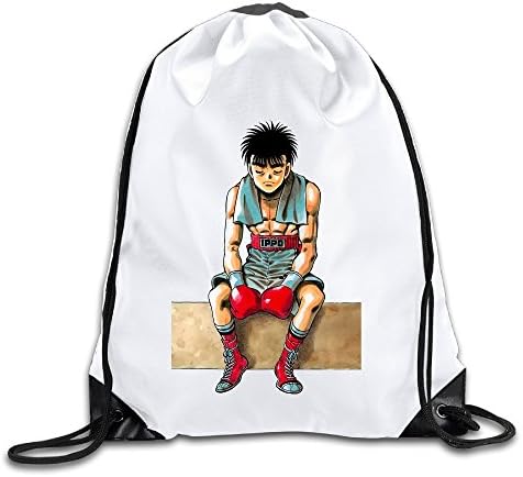 Hajime No Ippo George Morikawa TankÅbon White Drawstring Backpack Sport Bag For Men&amp;women