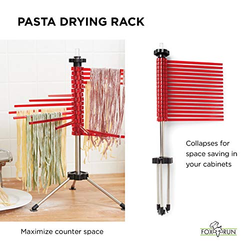 Fox Run Collapsible Pasta Drying Rack, 18.5 Inches, Red Pricepulse