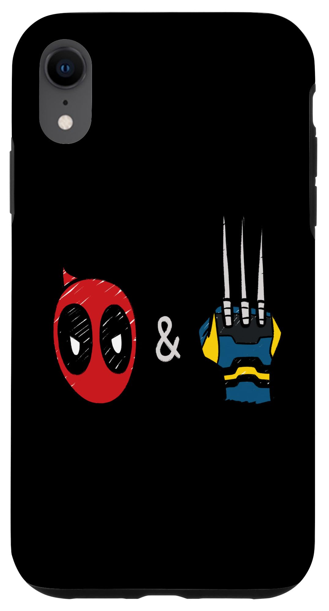 Marvel Studios Deadpool & Wolverine Mask & Claw Emoji Icons Case for iPhone XR