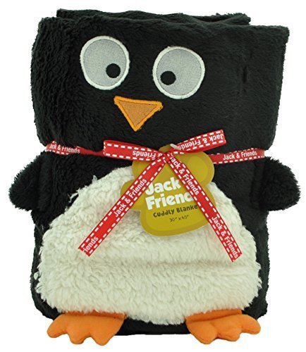 Jack and Friends Cuddly Animal Baby Blanket (Penguin)
