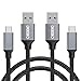 Deebo USB A to USB C Nylon Braided Cord (6 Feet/1.8 Meter, 2-Pack)