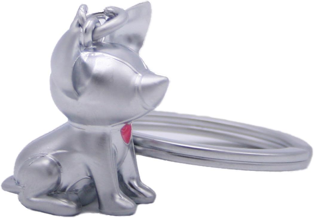 Metalmorphose Keychain Dog Chihuahua 3D, Silver