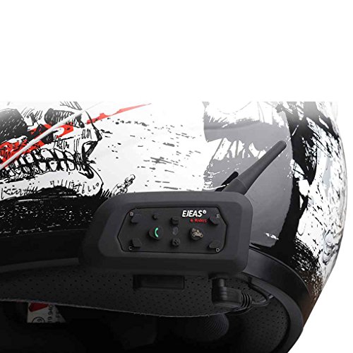 EgalBest EJEAS V6Pro Bluetooth Intercom Motorcycle Helmet Accessories Speaker 1200m Interphone Headset Talkback Wireless English&1 pair set - Thumbnail 3