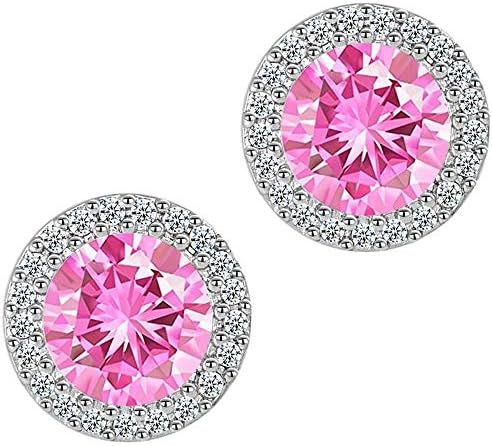 Stud Earrings Earrings for Girls Fashion Jewelry Cubic Zirconia Halo Earrings for Women Men