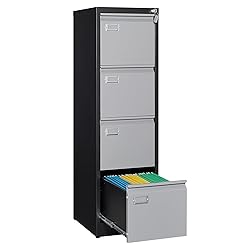 SISESOL 4 Drawer Vertical File Cabinet with