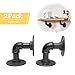 KINGSO 8x8cm Industrial Pipe Shelving Brackets Hardware Support Rustic Hanging Wall Mount Heavy Duty Farmhouse with Screw