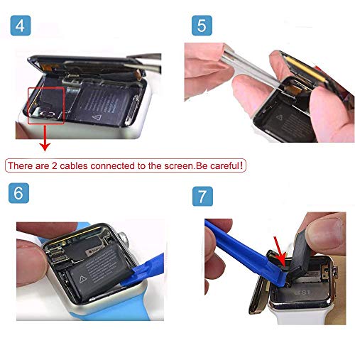 for Apple Watch Series 1 Battery Replacement A1803 and (1st Generation) A1554, with Complete Repair Tool kit, Adhesive Strip (42mm) - Thumbnail 3