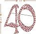 40th Birthday Decorations Women, 40th Birthday Tiara/Crown, 40th Birthday Sash, Pink Glittery Cheers to 40 Years Banner, 40 and Fabulous Cake Topper, 40th Birthday Party Supplies (Pink)
