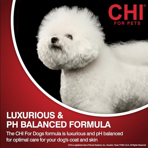 CHI FOR DOGS ROSE HIP OIL 2 IN 1 SHAMPOO AND CONDITIONER FOR DOGS, 12 OZ – BEST DOG SHAMPOO FOR DOGS WITH DRY SKIN – SULFATE & PARABEN FREE, PH BALANCED FOR DOGS, MADE IN THE USA