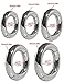 Stainless Steel Hinged Circular Ball Stretcher Weights Delayed Ejaculation Lock Cock Rings Toys (45mm)