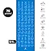 NewMe Fitness Instructional Yoga Mat, Blue, Printed w/ 70 Illustrated Poses, 24″ Wide x 68″ Long, for Women & Men : Non Slip, Eco Friendly PVC, Non Toxic : for Home or Gym : 5mm Thickthumb 1
