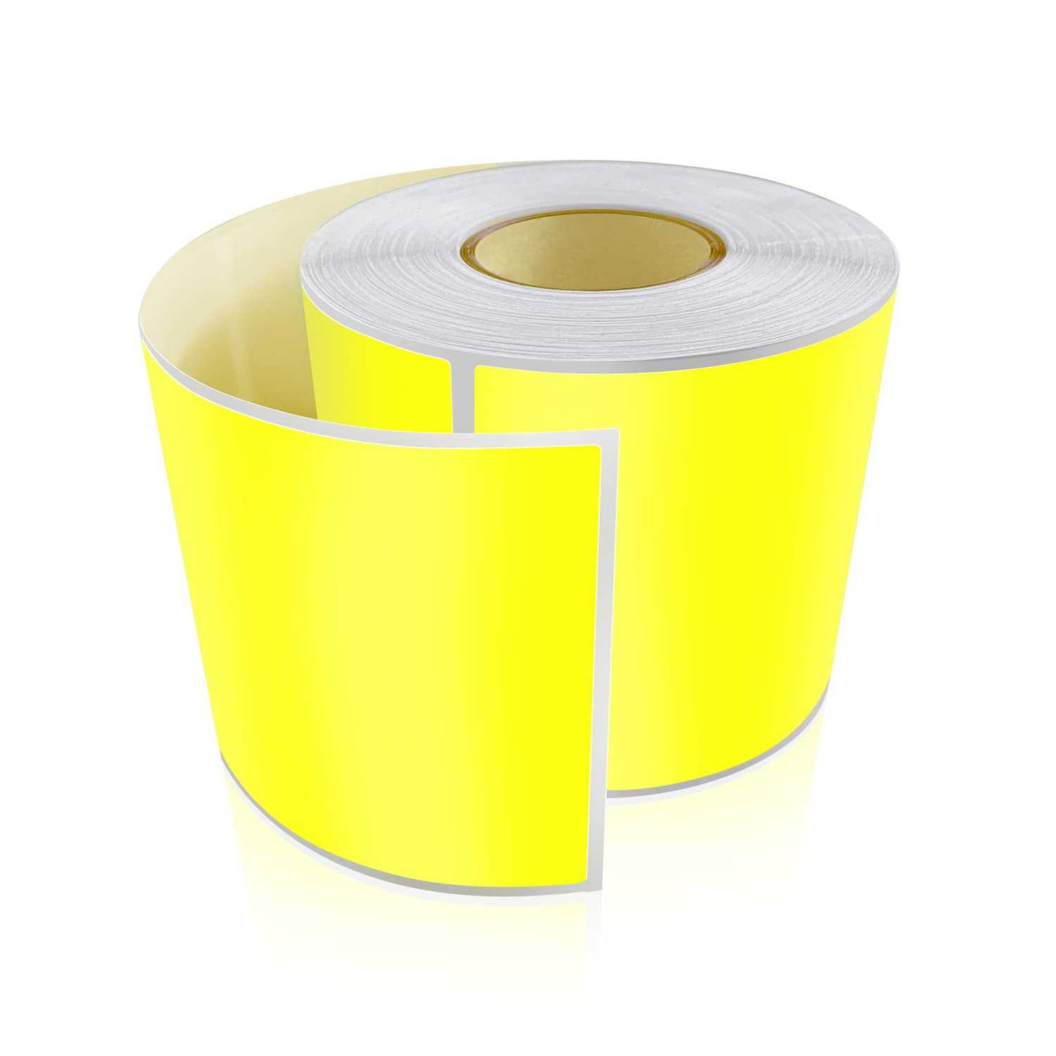 Rectangular Stickers Yellow 12.7 x 7.6 cm Colour Code Labels Vinyl Floor Sticker Waterproof Removable Roll of 200