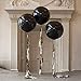 36 Inch Glitz and Glam Tassel Tail Black Giant Balloon for Halloween Party Wedding Decoration (3 Pack)