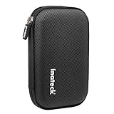 Inateck Portable Shockproof EVA Carrying Case Shell with Zipper for 2.5 Inch Hard Disk Drives HDD/ SSD and My Passport Ultra (Black)
