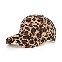 NISWDE Unisex Classic Cotton Leopard Baseball Cap Plain Caps Sun Hat Fashion Leopard Stylish Printed Cap Adjustable