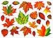 Thanksgiving and Fall Leaves Window Clings Decals Decorations Kit