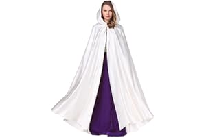 BEAUTELICATE Women's Wedding Hooded Cape Bridal Cloak Poncho Full Length