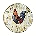 14 Inch Silent Vintage Wall Clock Battery Operated for Living Room Decor,Unique Retro Wall Clock Non-Ticking for Farmhouse Kitchen,Rustic Clock with Rooster Decorative for Bedroom Country Home