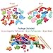 BESTOYARD Fishing Game Fishing Toy - 12 Different Wooden Fishes with Words, 2 Magnetic Rods and 2 Dices, Perfect Educational Game for Kids Toddlers