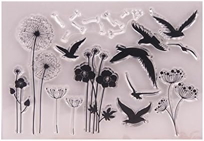 guanjunLI Dandelion Sheet of Clear Stamps -DIY Scrapbooking, Planner, Card Making, journaling