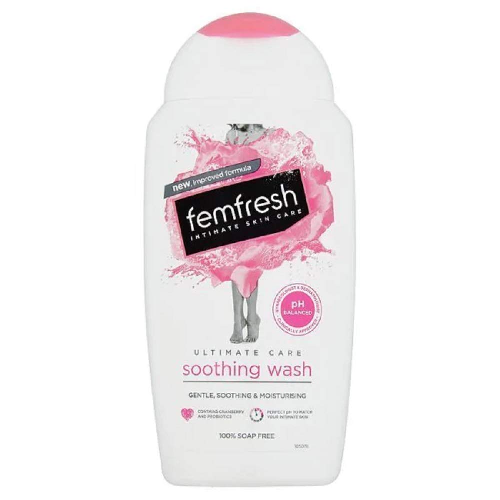 4 Pack Femfresh 250ml Ultimate Care Soothing Wash,Ph Balanced by Femfresh