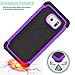 Tekcoo for Galaxy S6 Case, [Tmajor Series] [Purple/Black] Shock Absorbing Hybrid Rubber Plastic Impact Defender Rugged Slim Hard Case Cover Shell for Samsung Galaxy S6 S VI G9200 GS6 All Carriers