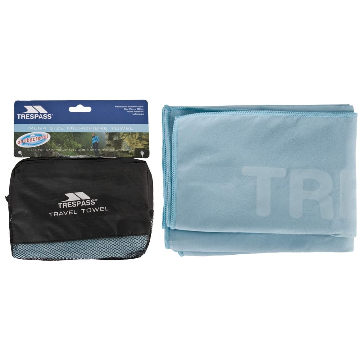Trespass Mega Size Microfibre Towel 75 x 130ml Quick Dry Gym Towel