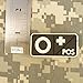 Mini First Aid Blood Type PVC Patch Black and White Glow Dark Compatible with Velcro PVC Patches for Hats,Plate Carrier,Ifak,First Aid Kit Patch (O Positive)