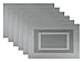 DII PVC Tabletop Collection Woven Indoor/Outdoor, Placemat Set, 13x17.25, Gray, 6 Piece