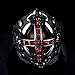 eejart Crusader Templar Cross Rings Ruby Cubic-Zirconia 316L Stainless Steel Ring Size 7 to 15