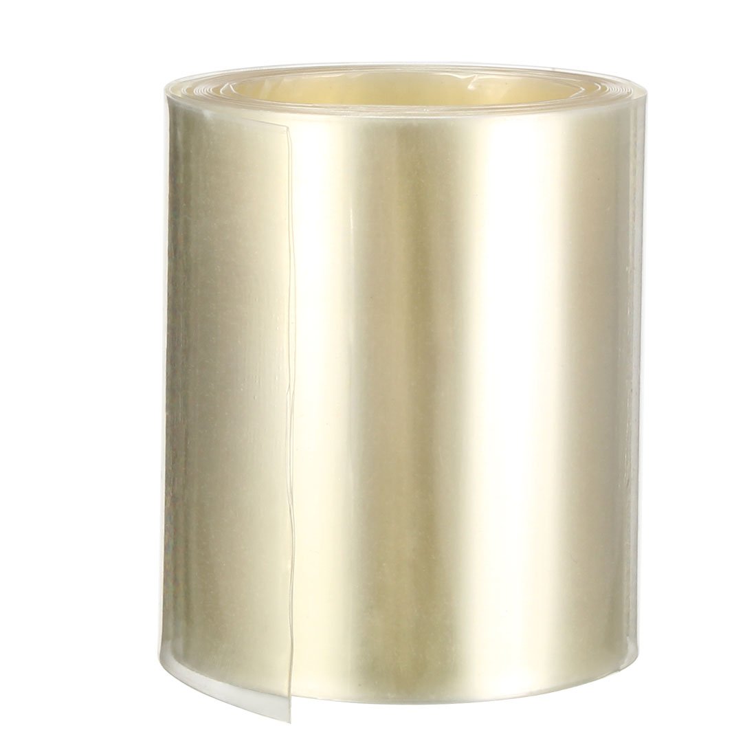 sourcing map 70mm Flat PVC Heat Shrink Tubing Battery Wrap 2m Length for 18650 Battery Clear