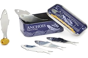 Balvi Fork Appetizer Conserverie Anchois Retro Design Canned Anchovy Can/INOX