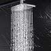 Luxury Square Rain Shower Head with 6-inch Rainfall Face, Stainless Steel Back, Brass Swivel Joint, Full Chrome Finish