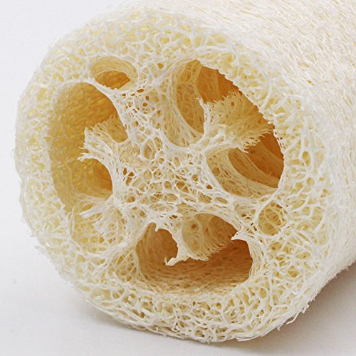 Hisight 100% Natural Loofah Body Skin Exfoliating Bath Sponge Scrubber Best Luffa Body wash Great for Skin Care in the Bath ,Spa or Shower ,Perfect size,Pack of 3