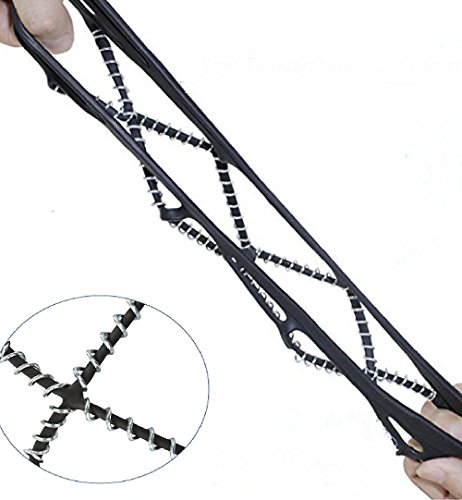 7TECH Non-slip Ice Gripper Climbing Crampons Snow Traction Cleats Snow Grips, Universal Size