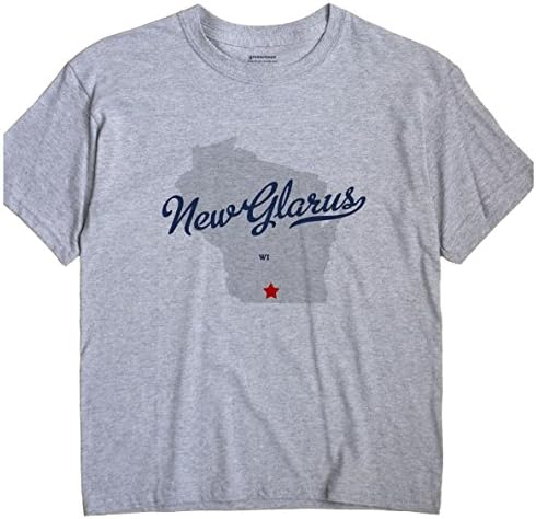 New Glarus Wisconsin WI MAP GreatCitees Unisex Souvenir T Shirt