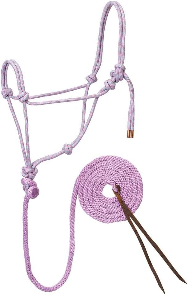 Weaver Leather Diamond Braid Rope Halter and Lead Lavender Mint Gray