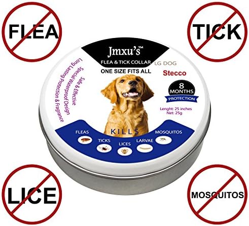 Flea Tick Collar for ALL SIZE Dogs and Puppies 8 Months New Waterproof Design– Natural, Non-toxic,, Hypoallergenic - No Scratching &amp; Prevents Fleas, Ticks and Pests