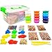 Big Crystal DIY Slime Kit for Kids - 15 Colors Super Slime Supplies Pack - Ultimate Slime Making Kit for Girls Boys - Make Your Own Slime Clear Crunchy Glitter Foam Fruit Slice Slime Kits for Kids