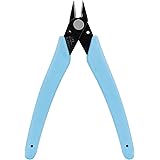 SIXWOOD Micro Flush Cutter Sprue Cutting Pliers, Stainless Steel with Spring Silicone Handle, Electronics Repair, Jewelry Cra
