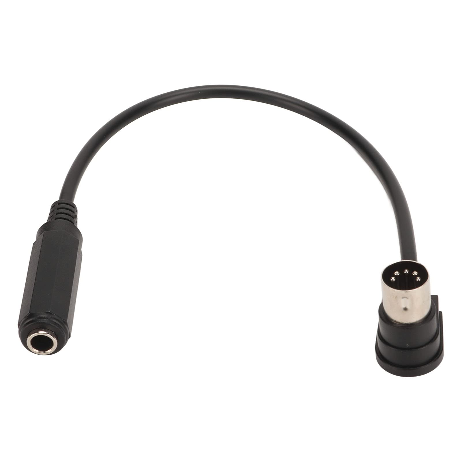 6.35mm to MIDI 5 Pin Cable, 90 Degree 6.35mm Female TRS to DIN 5 Pin Sound Adapter Cable for Speaker, Electric Piano, Guitar, MIDI Keyboards, Synthesizers, Etc