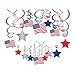 CC HOME Patriotic Day Party Supplies,4th of July Hanging Swirl Decorations,Patriotic Day Party Decoration,Hanging Decorations for Military Graduation,Patriotic Party Decor Favor