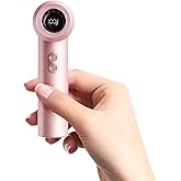 Portable Handheld Turbo Fan, 16000RPM Pocket Fan with Lanyard, Digital Display, Mini Personal Hand-fan with 100 Speeds Powerful Cooling for Women Lash Travel Home Office Outdoor (Pink)