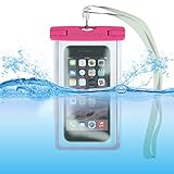 Waterproof Case Bag: Stalion Sports Universal Water Safe Pouch (Fuchsia Pink) for All iPhone 6 6s Plus Samsung Galaxy S7 S6 Edge+ Note 5 iPod Touch HTC One M9 and other smartphones