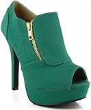 Women's Platform High Heel Peep Toe Ankle Boot Bootie Pumps