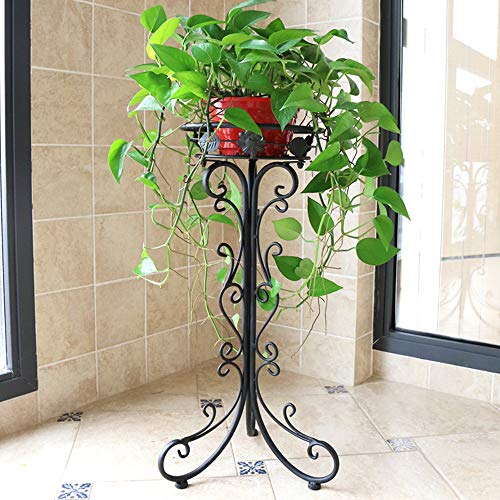 Metal Tall Plant Stand Indoor/Outdoor,Iron Flower Pot Holder Small Plant Holders,Flower Pot Stand Flower Pot Supporting,Potted Plant Stand Plant Rack Planter Stand,for Home,Garden,Patio(Black,29.5in)
