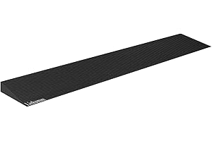 LIEKUMM 1.2" Rise Wheelchair Ramps for Doorways, 1500 LBS Capacity Rubber Threshold Ramp, 35.4" Wide Non-Slip Threshold Ramp, Ramps for Wheelchairs for Home, Doorways, Curbs and Garage, Cuttable