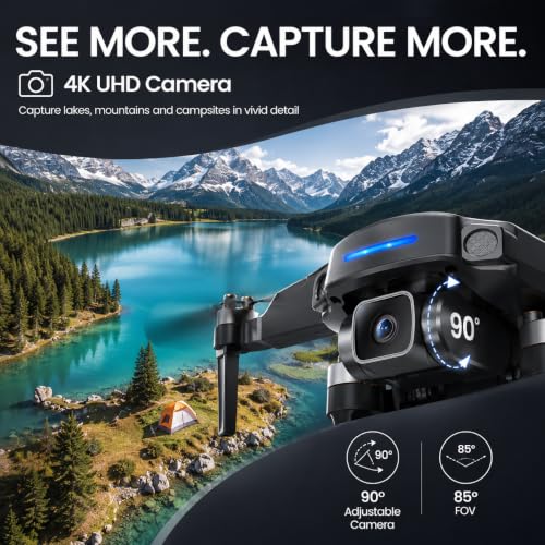 Holy Stone HS360S GPS Drone with 4K Camera for Adults, Under 250g Lightweight RC Quadcopter, 10000Ft FPV Transmission, GPS Return, Follow Me, Time-Lapse, QuickShot