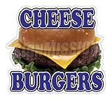 CHEESEBURGERS Concession Decal trailer hamburger cheese